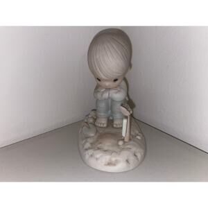 Precious Moments Figurine PM-872 "In His Time" 1987 4" Enesco Porcelain Figure